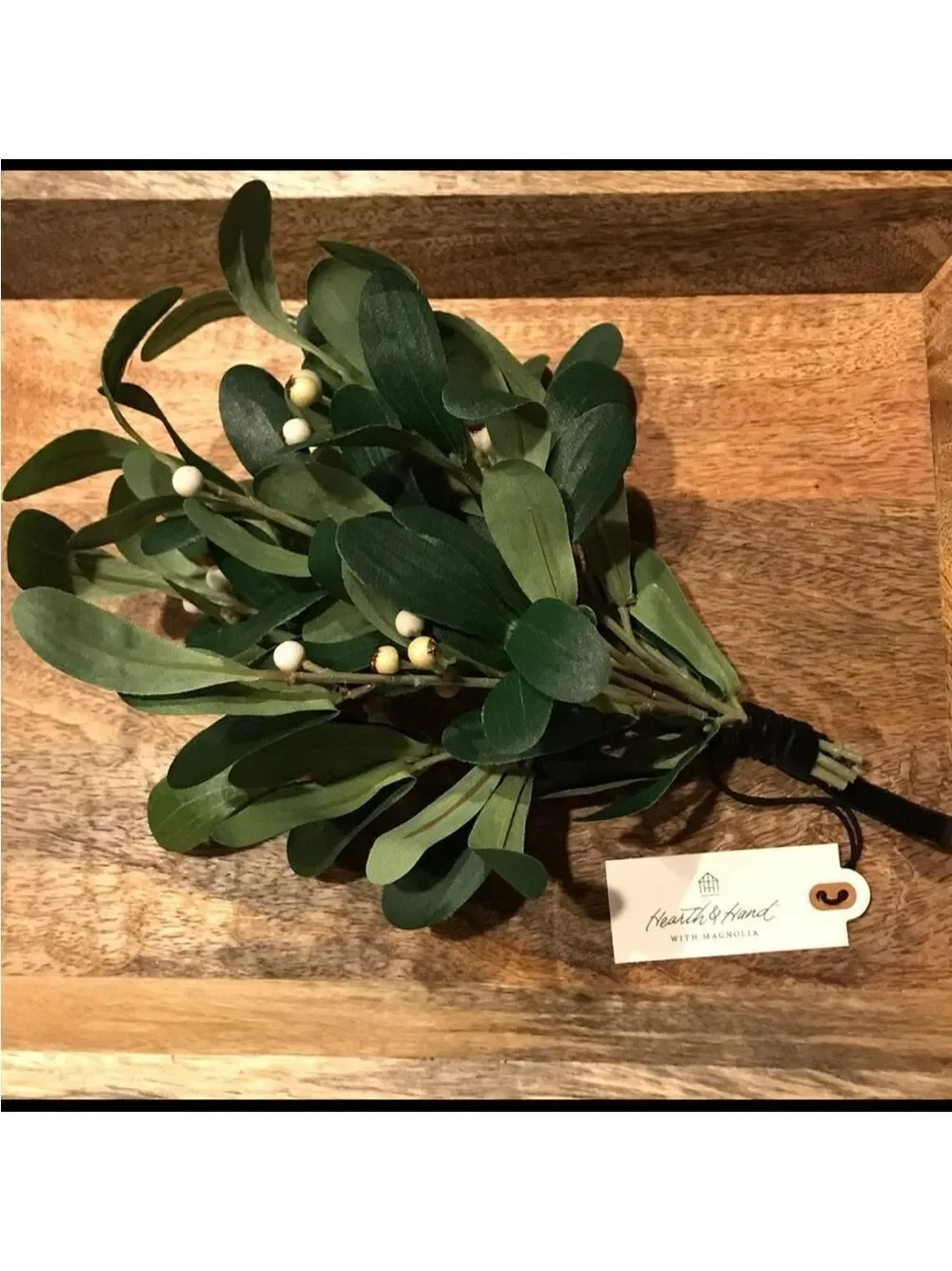 ✨Mistletoe Swag Bouquet with Black Velvet Ribbon - Hearth & Hand with Magnolia✨